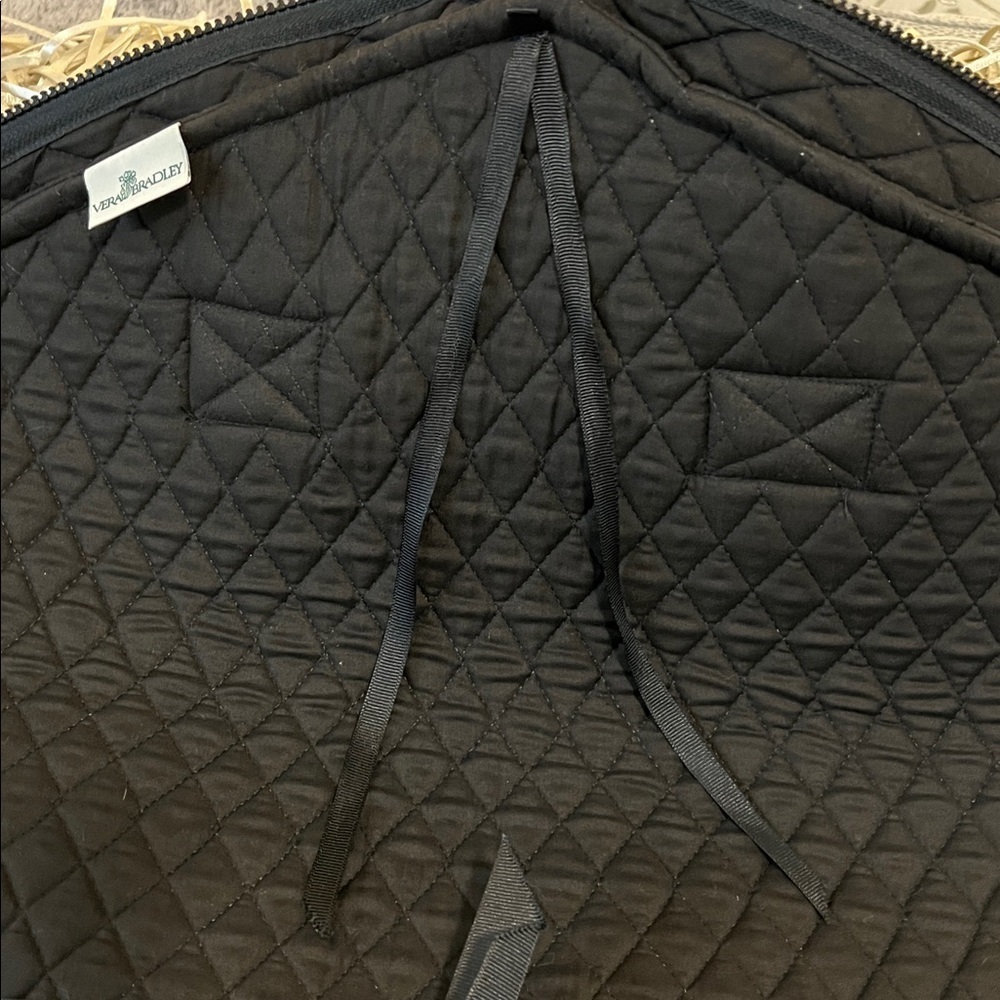 Vintage VERA BRADLEY Laurel 1997 Garment Bag Black Red Floral Travel Quilted USA - Picture 10 of 16